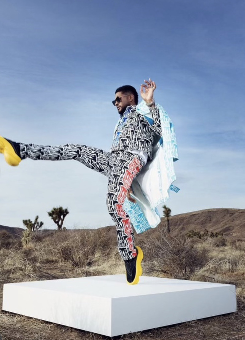 Usher on location at ESCAPE for a magazine editorial