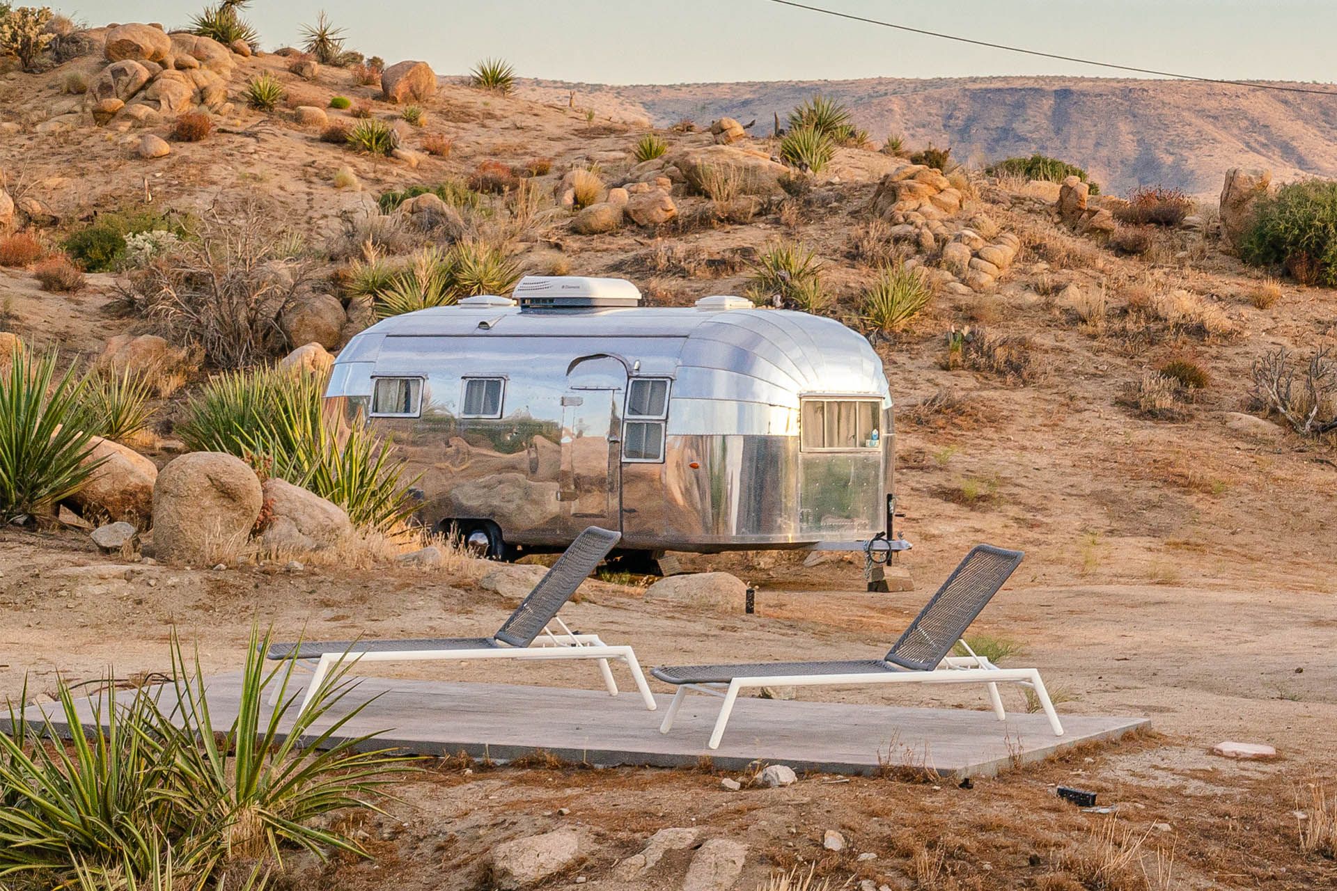 Medium Airstream at ESCAPE in the desert