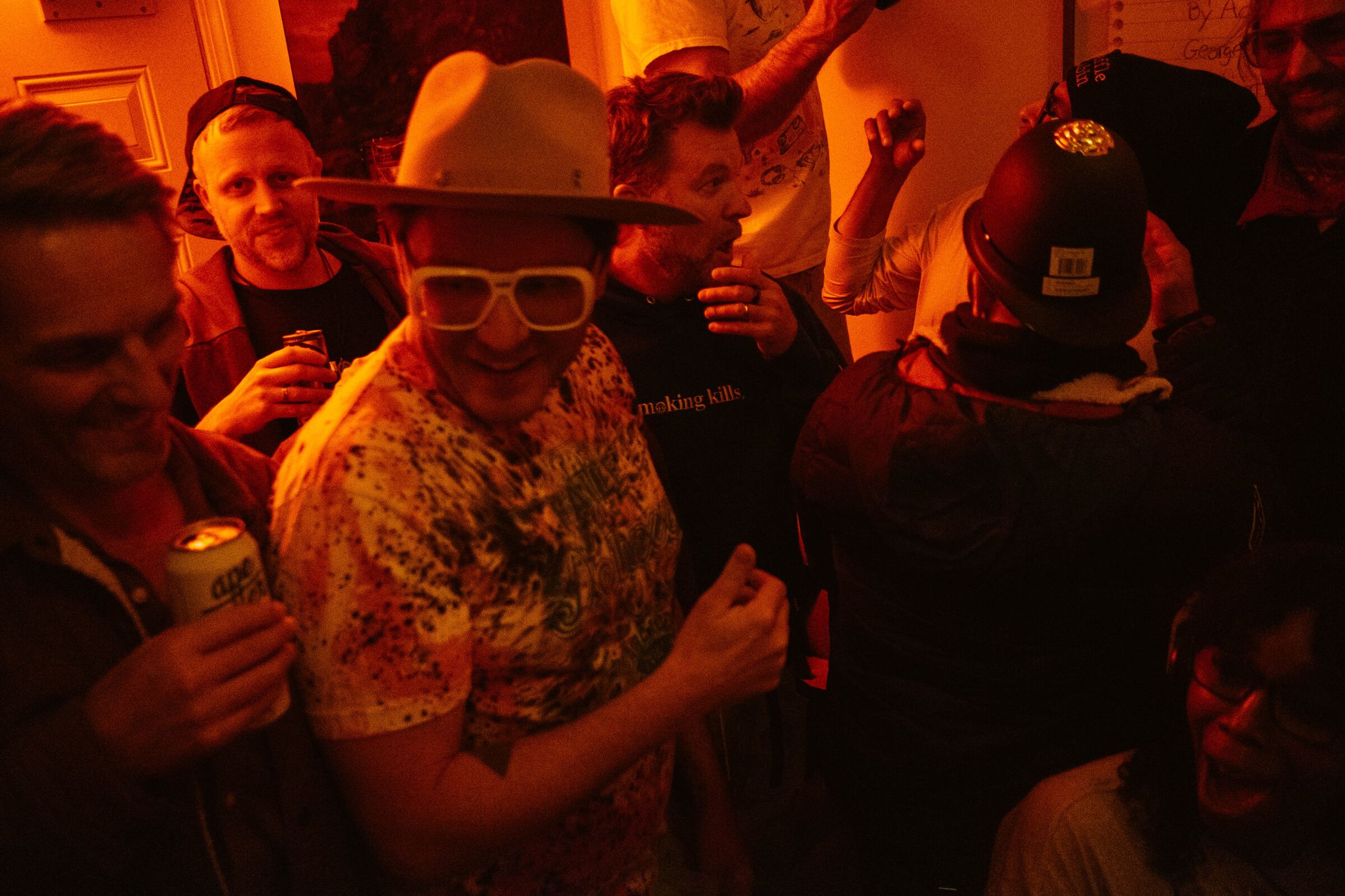 Jan Blomqvist, Roc, and Jamie N Commons at a camp at ESCAPE