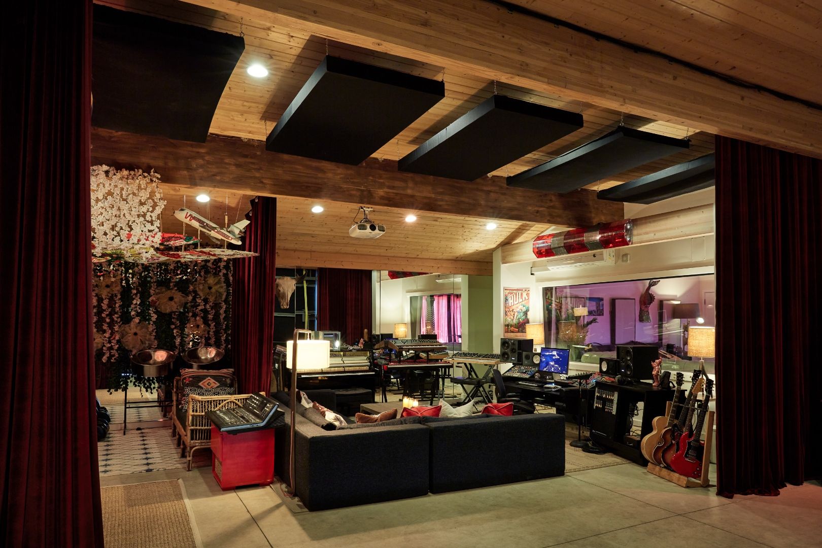Studio One at ESCAPE — live room with drum kit through the window