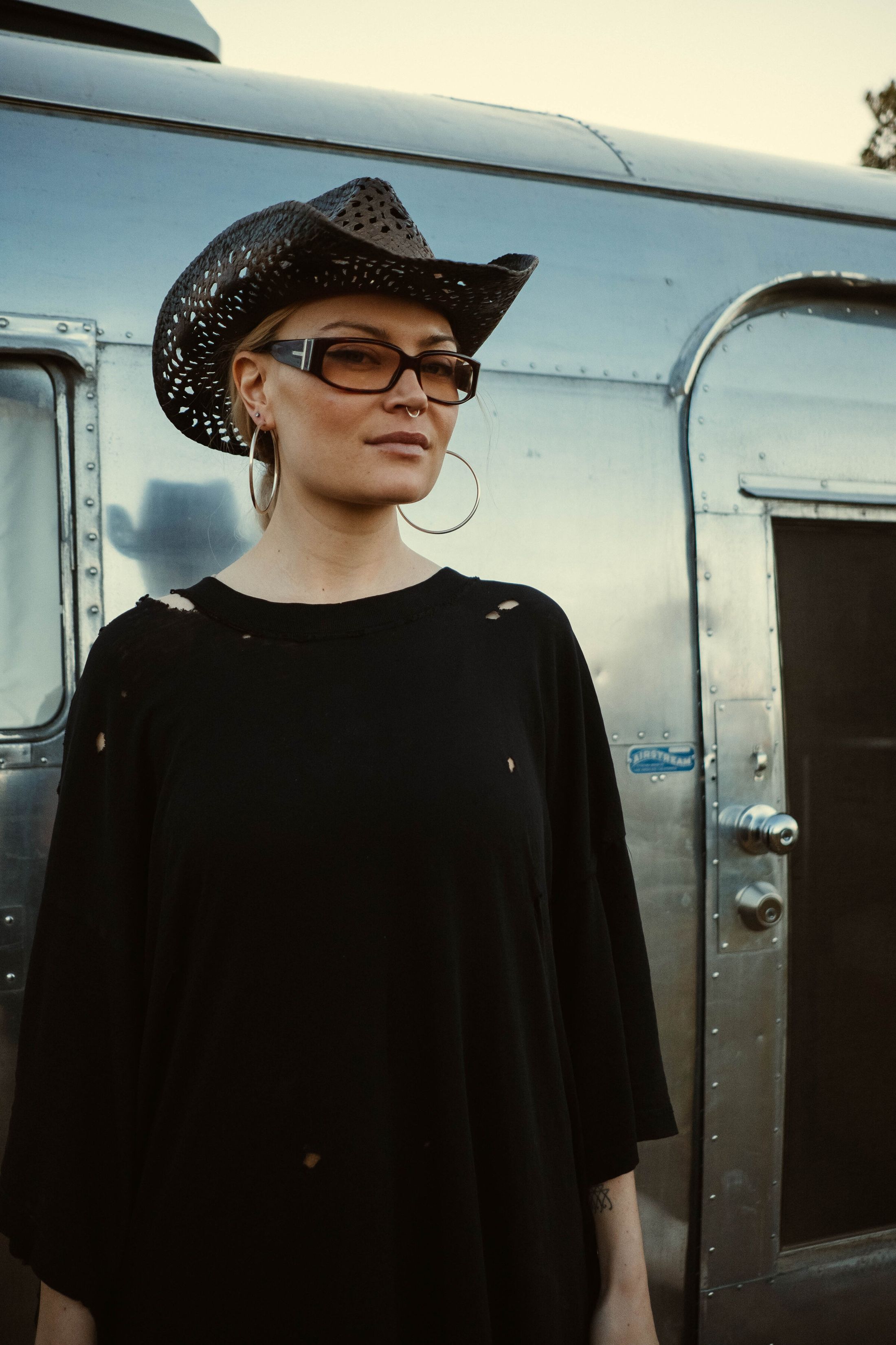 Alana Hil by an Airstream at ESCAPE
